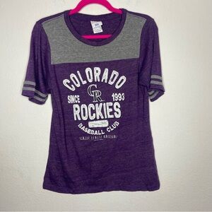 Genuine Merchandise Woman’s Colorado Rockies Baseball Shirt Size L